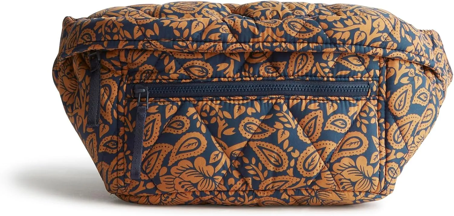 Vera Bradley Featherweight Portnoy Belt Bag, Lotus Montage Roasted Pecan