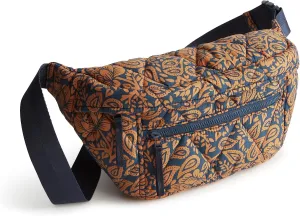 Vera Bradley Featherweight Portnoy Belt Bag, Lotus Montage Roasted Pecan
