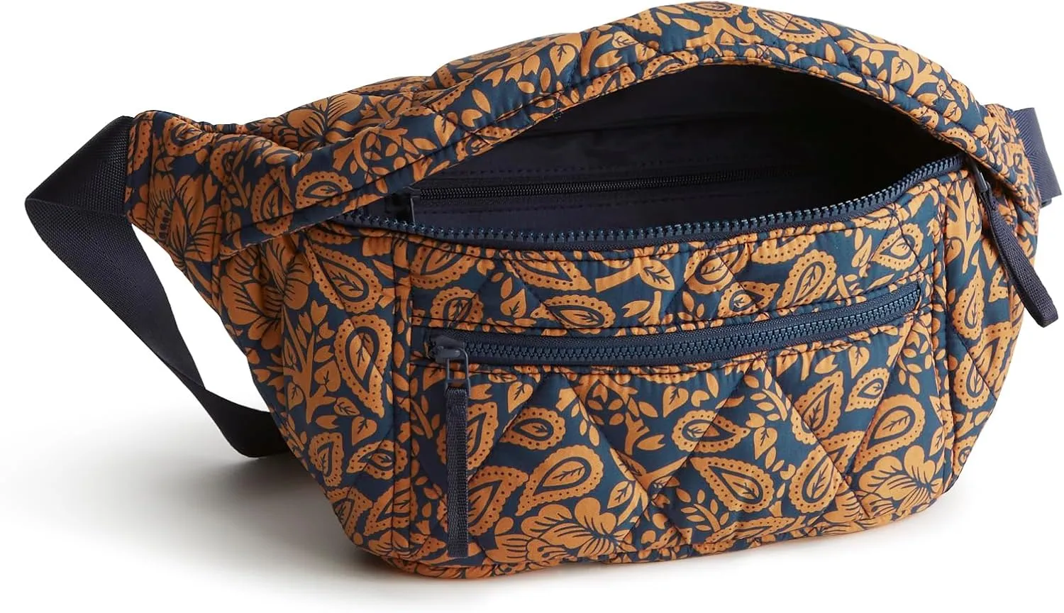 Vera Bradley Featherweight Portnoy Belt Bag, Lotus Montage Roasted Pecan