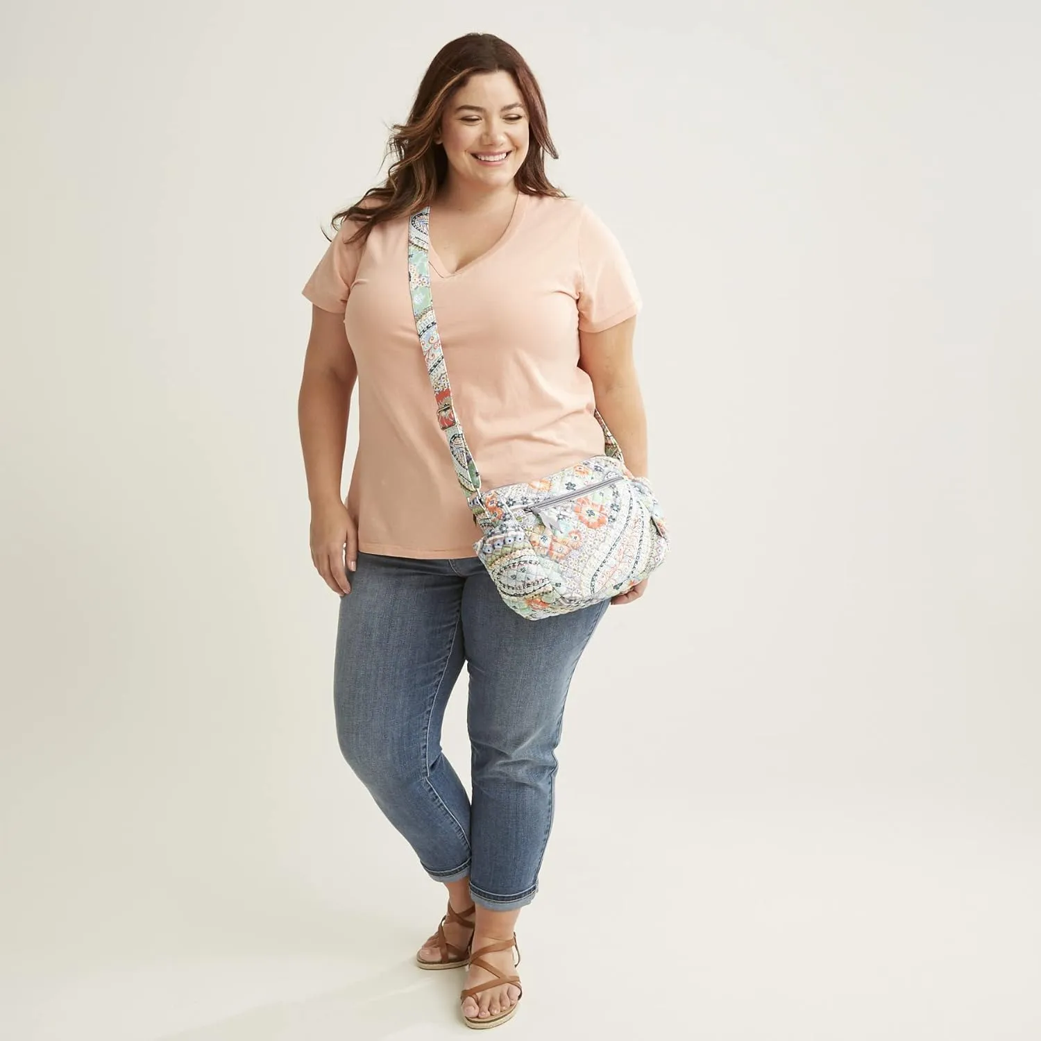 Vera Bradley Women's Cotton on The Go Crossbody Purse