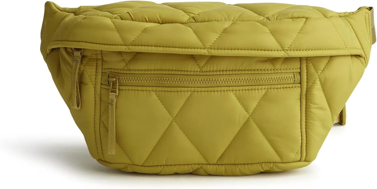 Vera Bradley Women's Featherweight Portnoy Belt Bag, Golden Olive, One Size