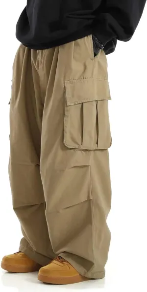 Verdusa Men's Drawstring Waist Pocket Side Loose Cargo Pants Baggy Joggers