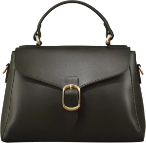 Vintage Vegan Leather Flap Top Handle Bag For Women Retro Satchel Casual Purse Simple Shoulder Classic Handbag
