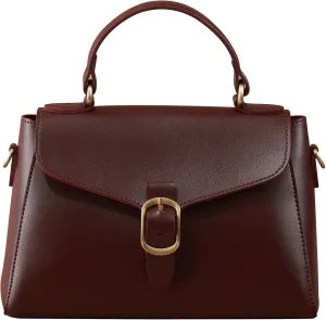 Vintage Vegan Leather Flap Top Handle Bag For Women Retro Satchel Casual Purse Simple Shoulder Classic Handbag