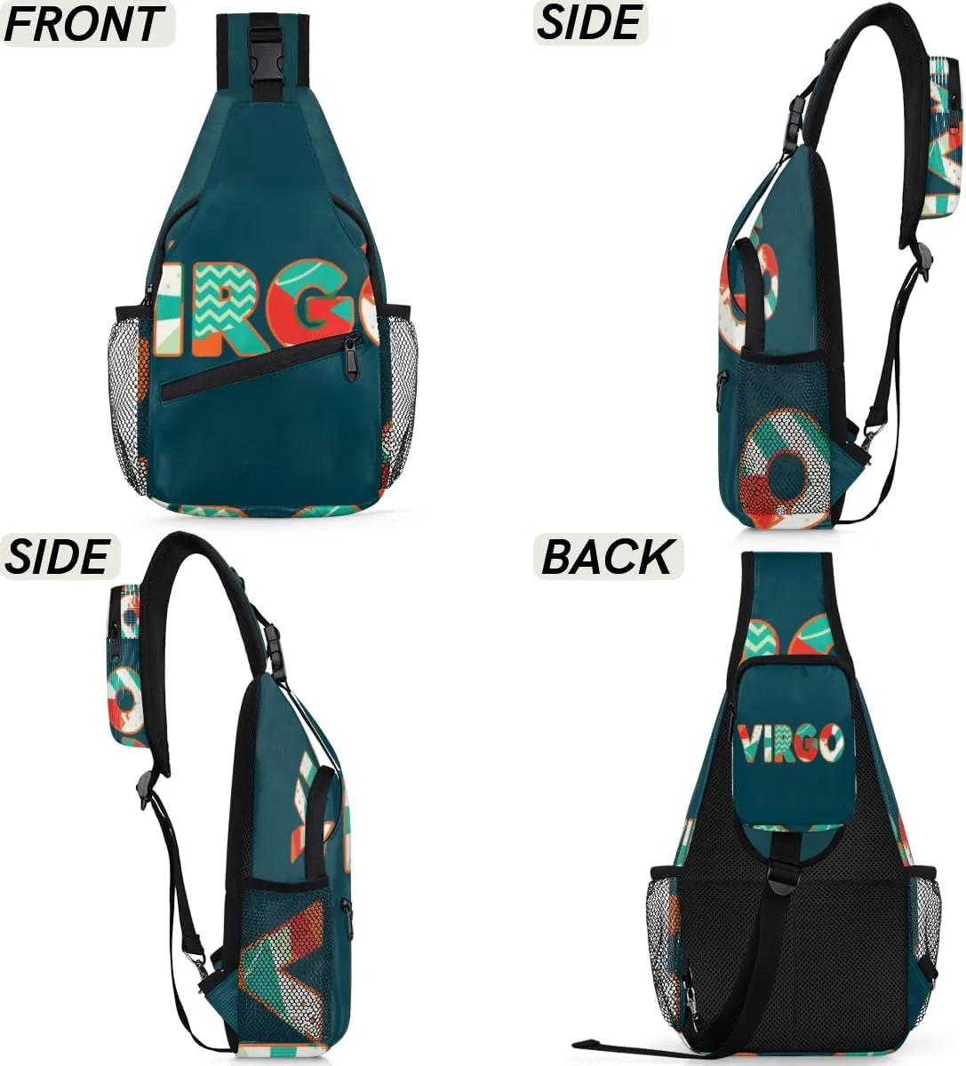 Virgo Sling Bag for Women Men Crossbody Sling Backpack Shoulder Bag Chest Bag Daypack for Travel Hiking Outdoor