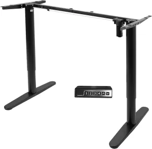 VIVO Electric Single Motor Standing Desk Frame for 41 to 74 in Table Tops, Memory Height Adjustment, Frame Only, Black, DESK-E151EB