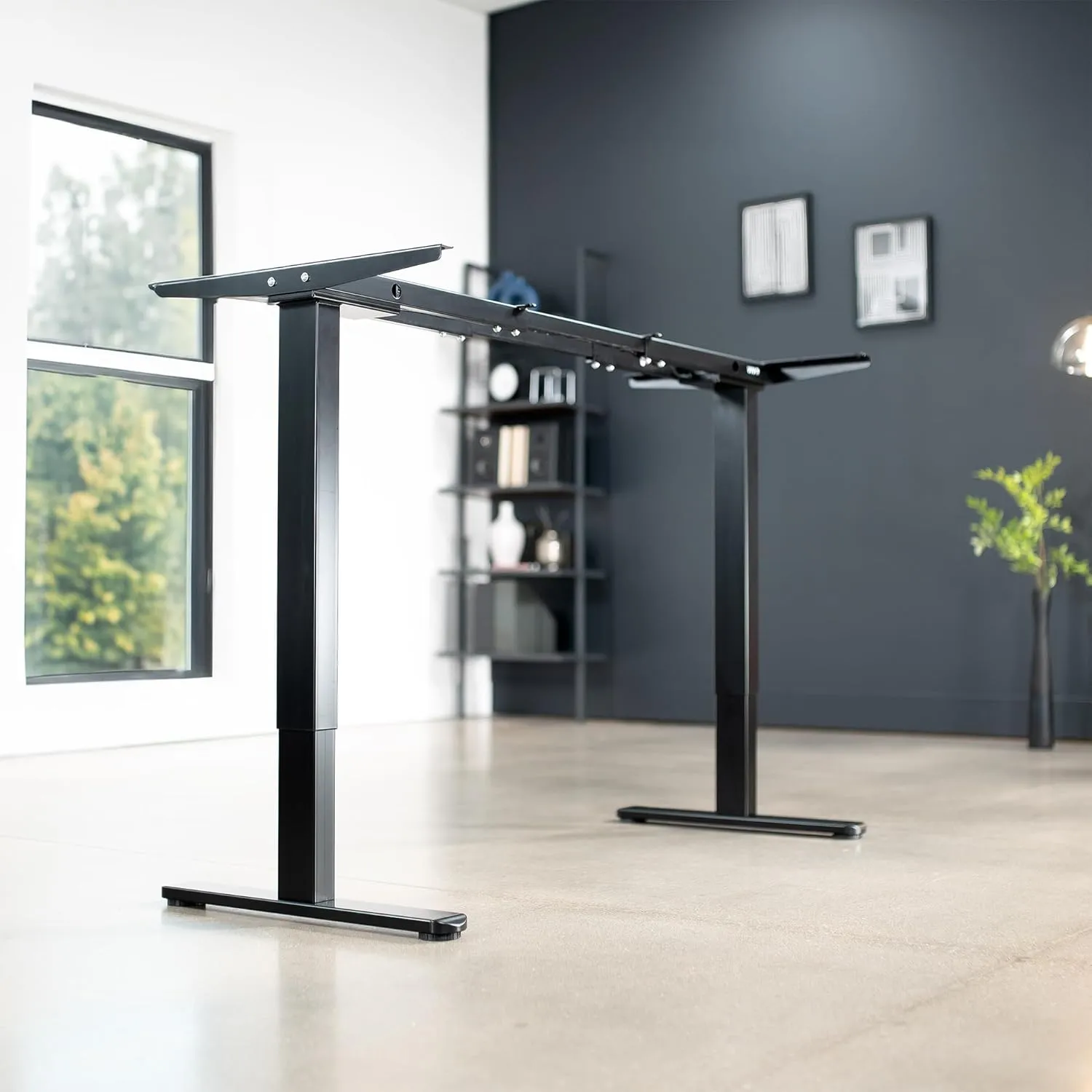 VIVO Heavy Duty Dual Motor Electric Sit Stand Desk Frame, 220 lbs Capacity up to 85" x 43" Tops, Memory Controller Height Adjustable Frame Only, Black, DESK-E-200B