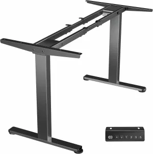 VIVO Heavy Duty Dual Motor Electric Sit Stand Desk Frame, 220 lbs Capacity up to 85" x 43" Tops, Memory Controller Height Adjustable Frame Only, Black, DESK-E-200B