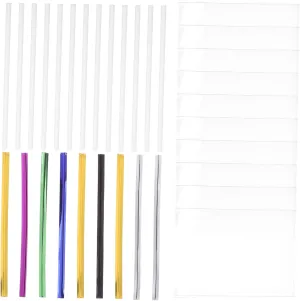 Wakauto 1 Set Lollipop Packing Bags Candies Sticks Rod Lollipop Bag Cake Lollipop Sticks Treats Birthday Bag Candy Popsicle Lollipop Wrapping Treat Sticks Lollipop Accessories Paper