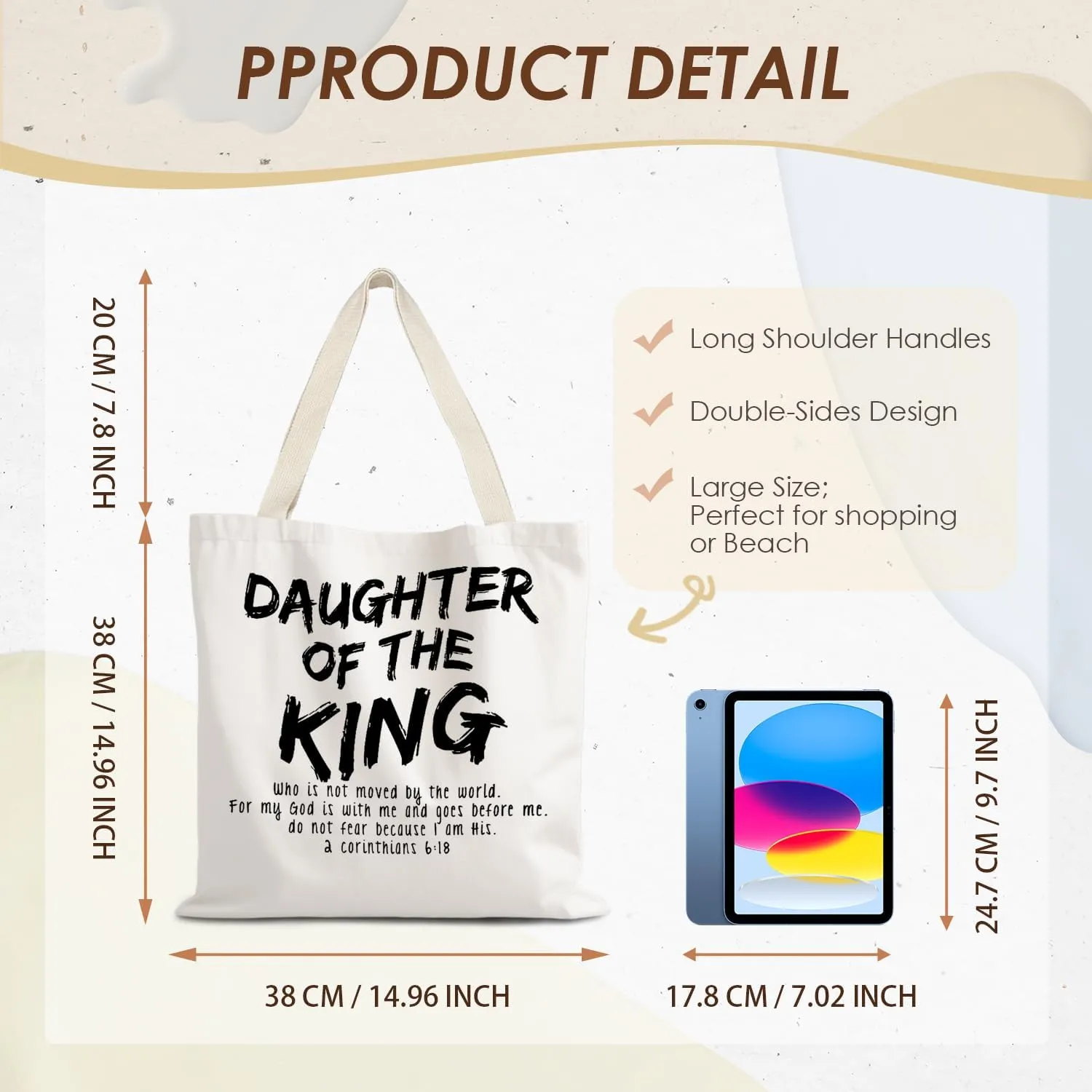 Walk by Faith Christian Canvas Tote Bags for Women, Christian Gifts for Women Faith, Bible Verse Gifts