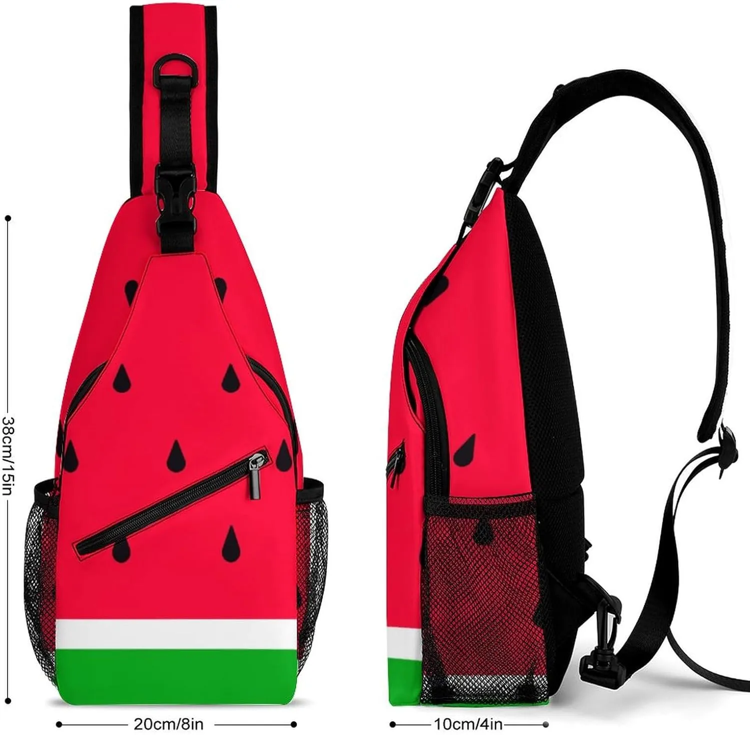 Watermelons Sling Backpack Man Women Crossbody Backpack Chest Bag Gym Daypack Hiking Bag Small Cross Body Bags Sports Backpacks