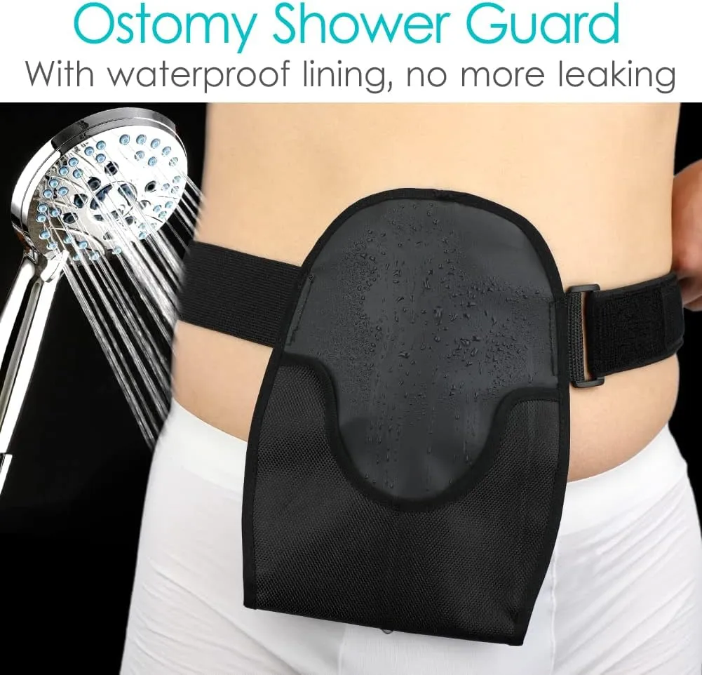 Waterproof Ostomy Bag Cover Belt Adjustable Washable Colostomy Bag Covers Protector Reusable Stoma Urostomy Ileostomy Pouch Supplies Leak-proof Odour Masking Noise Reduction for Patients Women Men