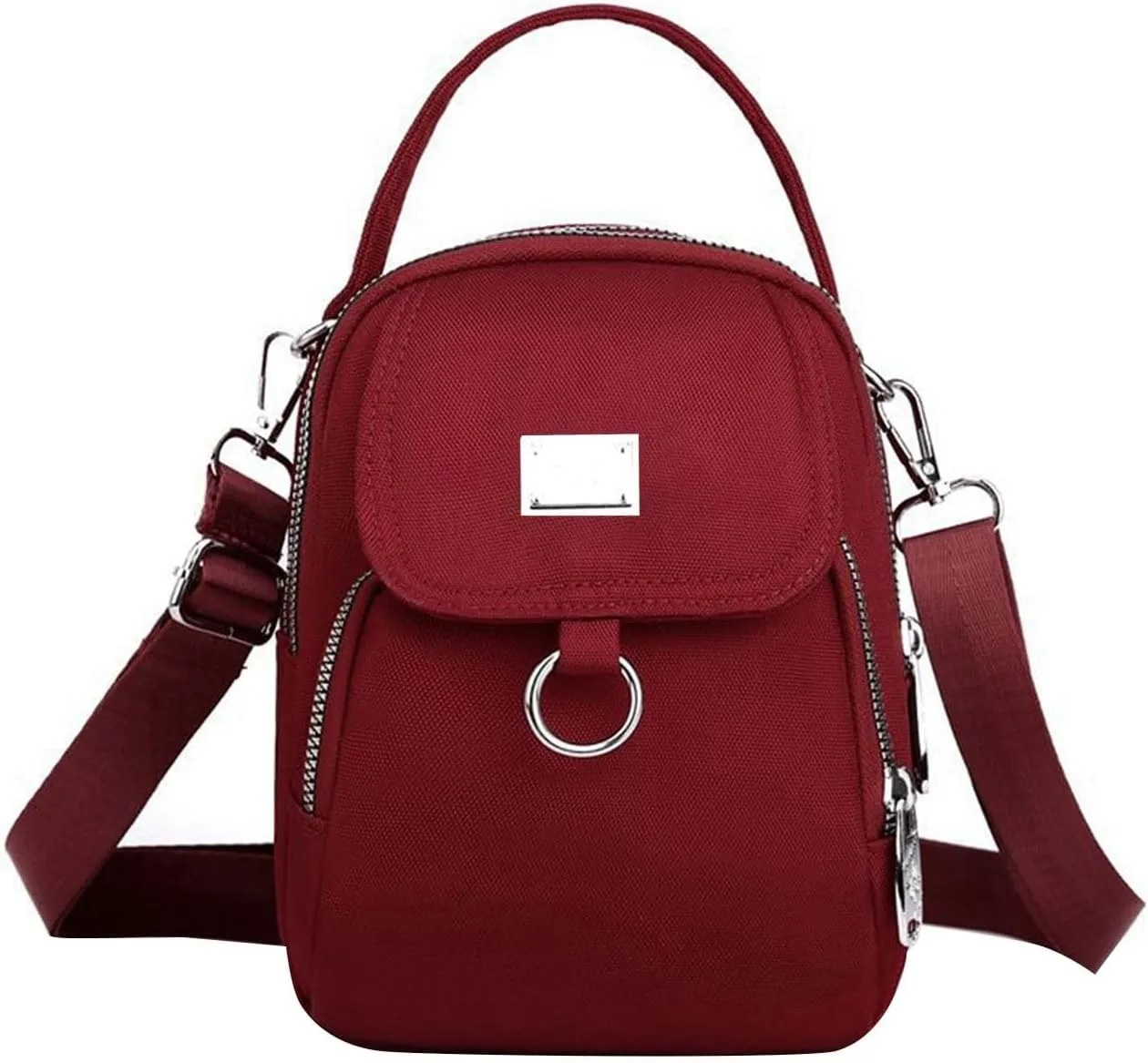 Waterproof Women Crossbody Bag Nylon Messenger Bags Simple Purse for Work, Multi-pocket Storage Shoulder Handbag