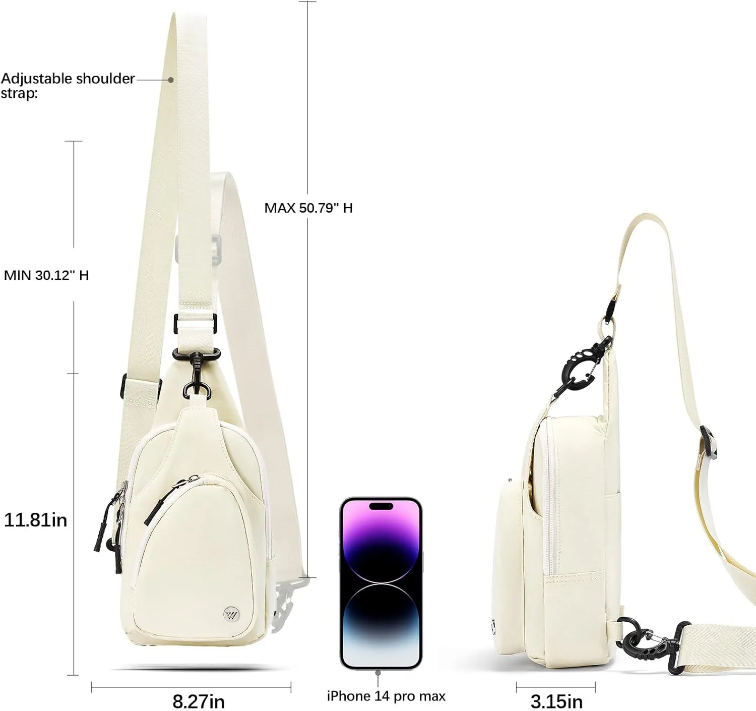 WESTBRONCO Small Sling Bag for Women Nylon Crossbody Sling Backpck Lightweight for Travel Casual Daily