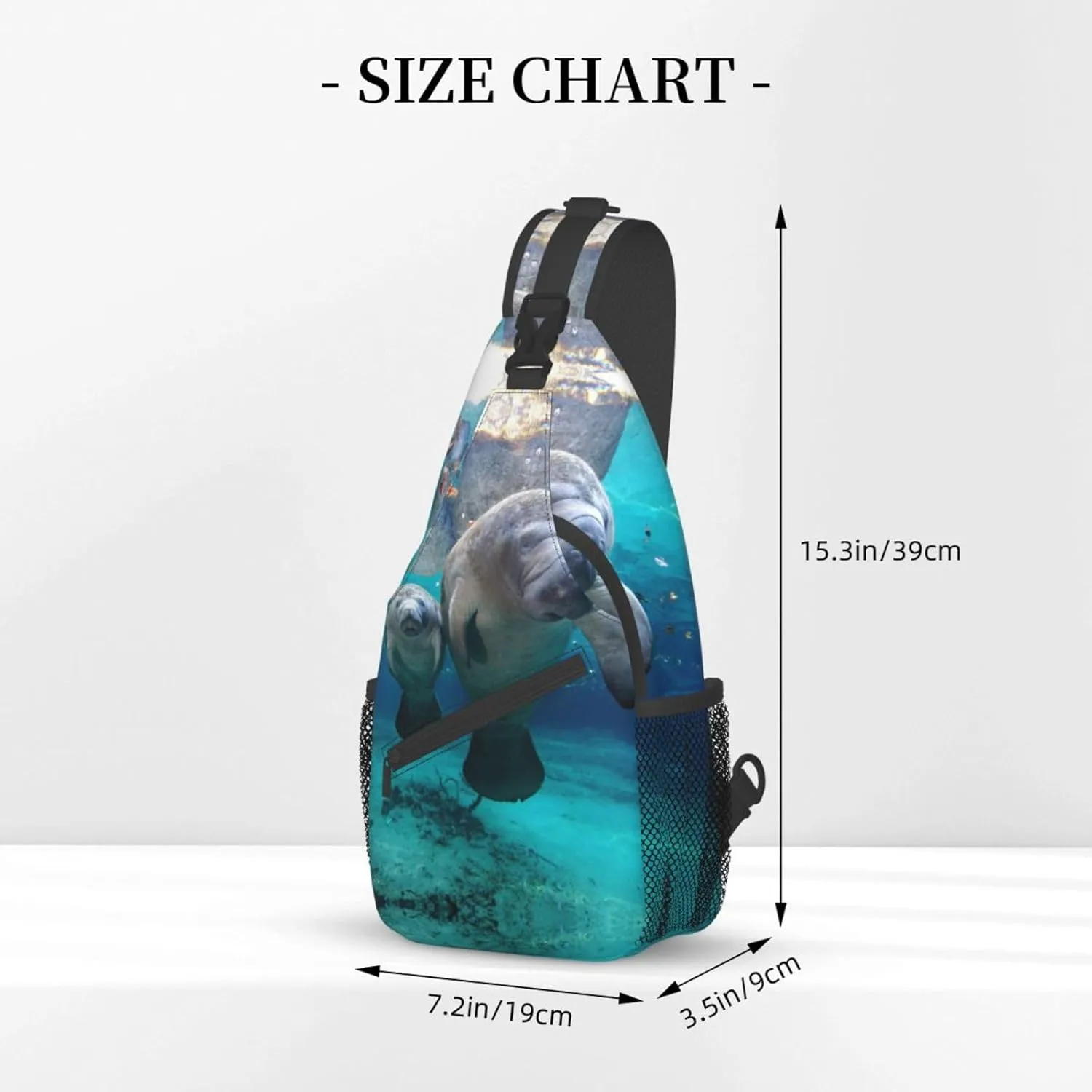 White Blue Daisy Cross Chest Bag Diagonally,Crossbody Backpack Travel Hiking Casual Chest Bags Lightweight Sling Bag