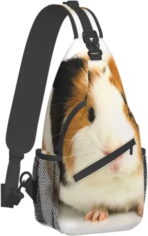 White Blue Daisy Cross Chest Bag Diagonally,Crossbody Backpack Travel Hiking Casual Chest Bags Lightweight Sling Bag