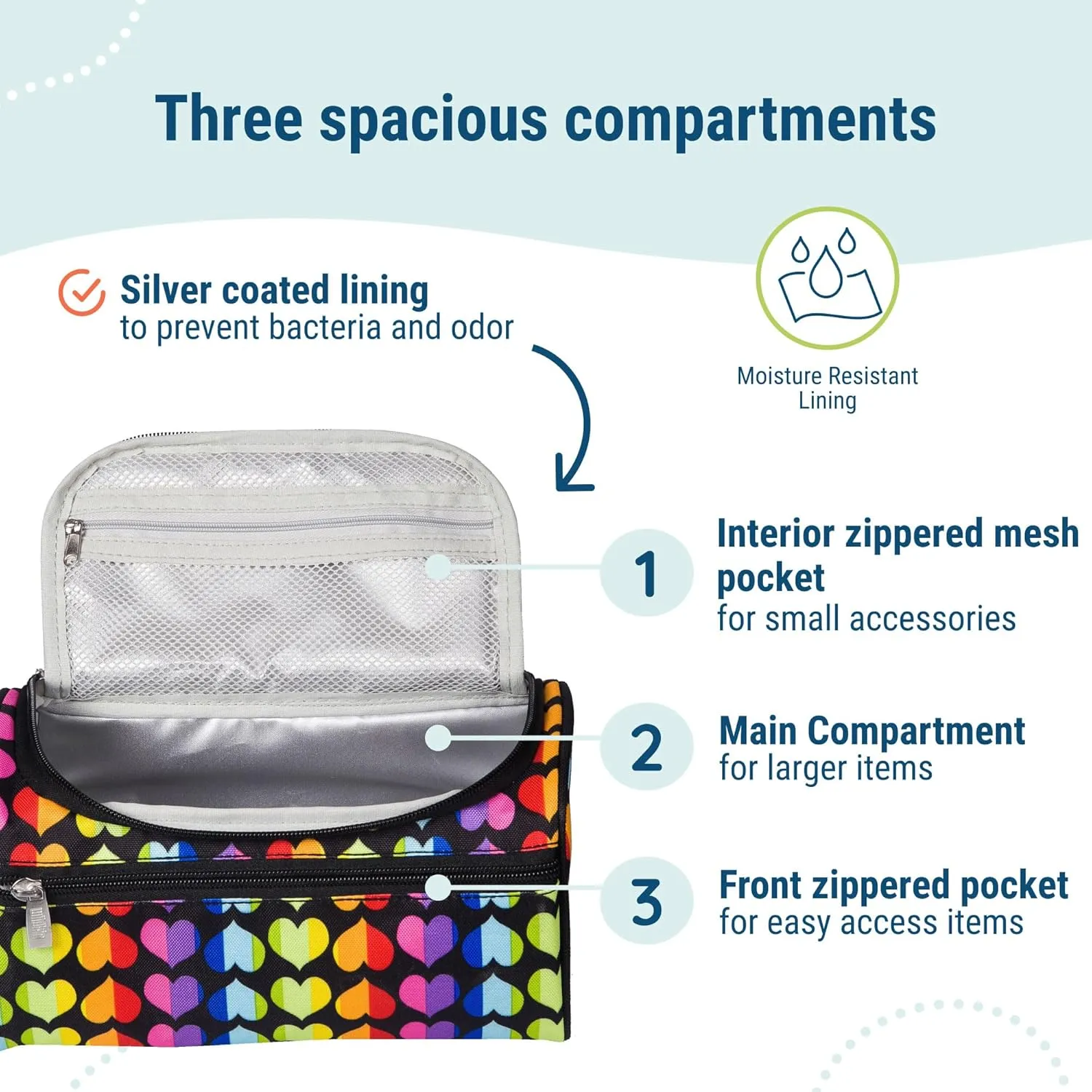 Wildkin Toiletry Bag for Boys and Girls, Ideal for School, Weekend, or Overnight Travel