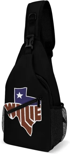 Willie's Texas Crossbody Sling Bag Outdoor Casual Fashion Chest Bags Small Travel Daypack for Women Men