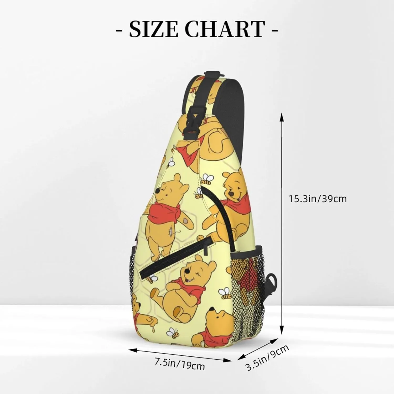 Win-nie The Pooh Crossbody Bag Sling Shoulder Bag for Outdoor Travel Sports Camping Hiking Shoulder Bags