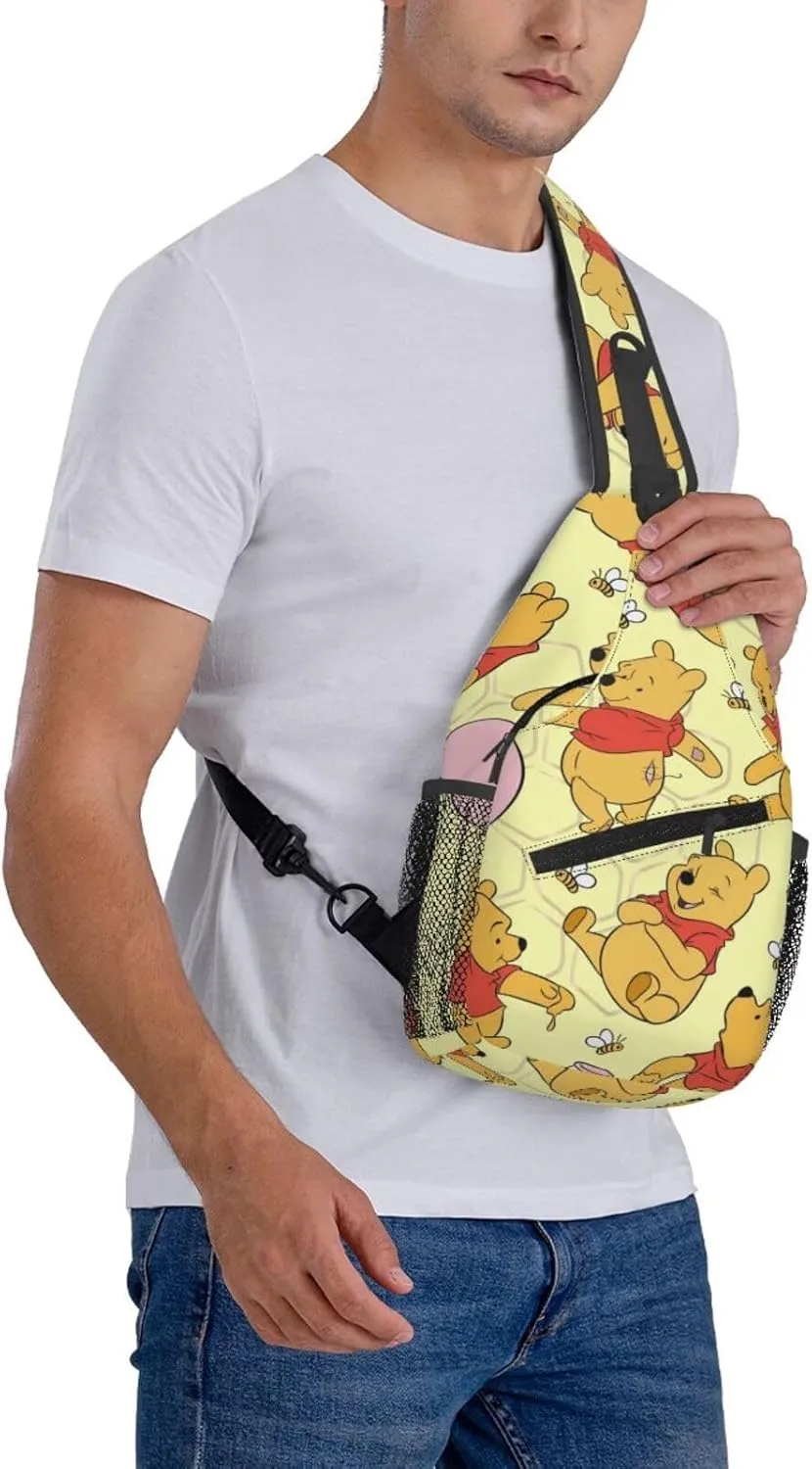 Win-nie The Pooh Crossbody Bag Sling Shoulder Bag for Outdoor Travel Sports Camping Hiking Shoulder Bags