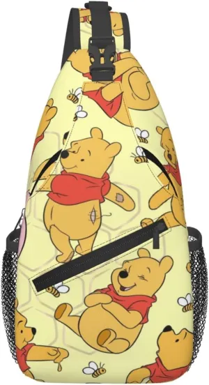 Win-nie The Pooh Crossbody Bag Sling Shoulder Bag for Outdoor Travel Sports Camping Hiking Shoulder Bags