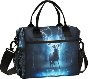 Women Cooler Bags Lunch Bag Reusable Insulated Lunch Bags Deer Myth Crossbody with Shoulder Strap Adults S