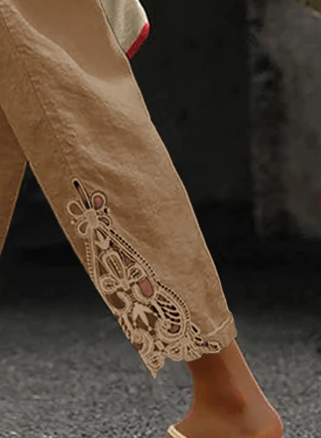 Women Fashion 2025 Casual Lightweight Drawstring Elastic Waist Pants with Pockets