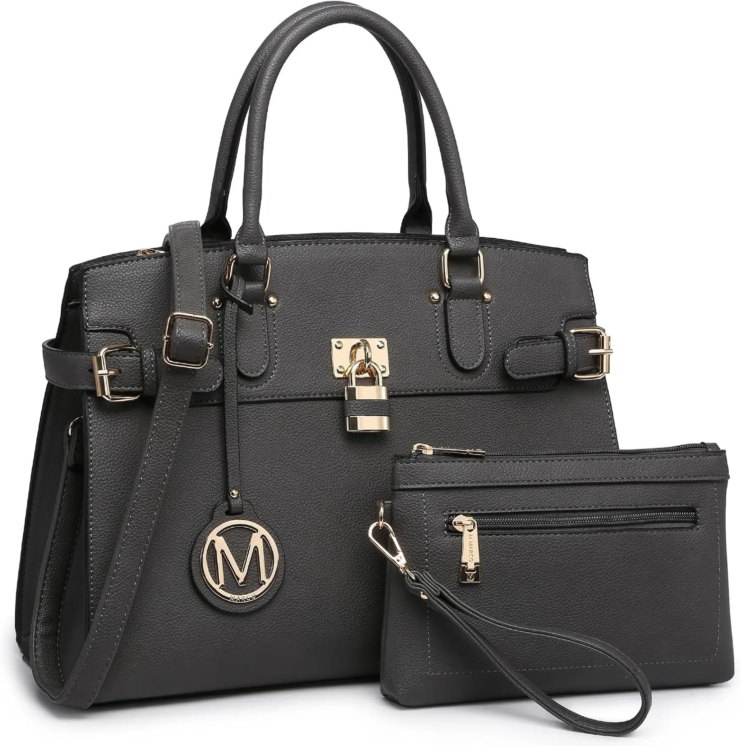 Women Handbags and Purses Fashion Satchel Tote Work Bags Top Handle Shoulder Purses with Matching Wristlet