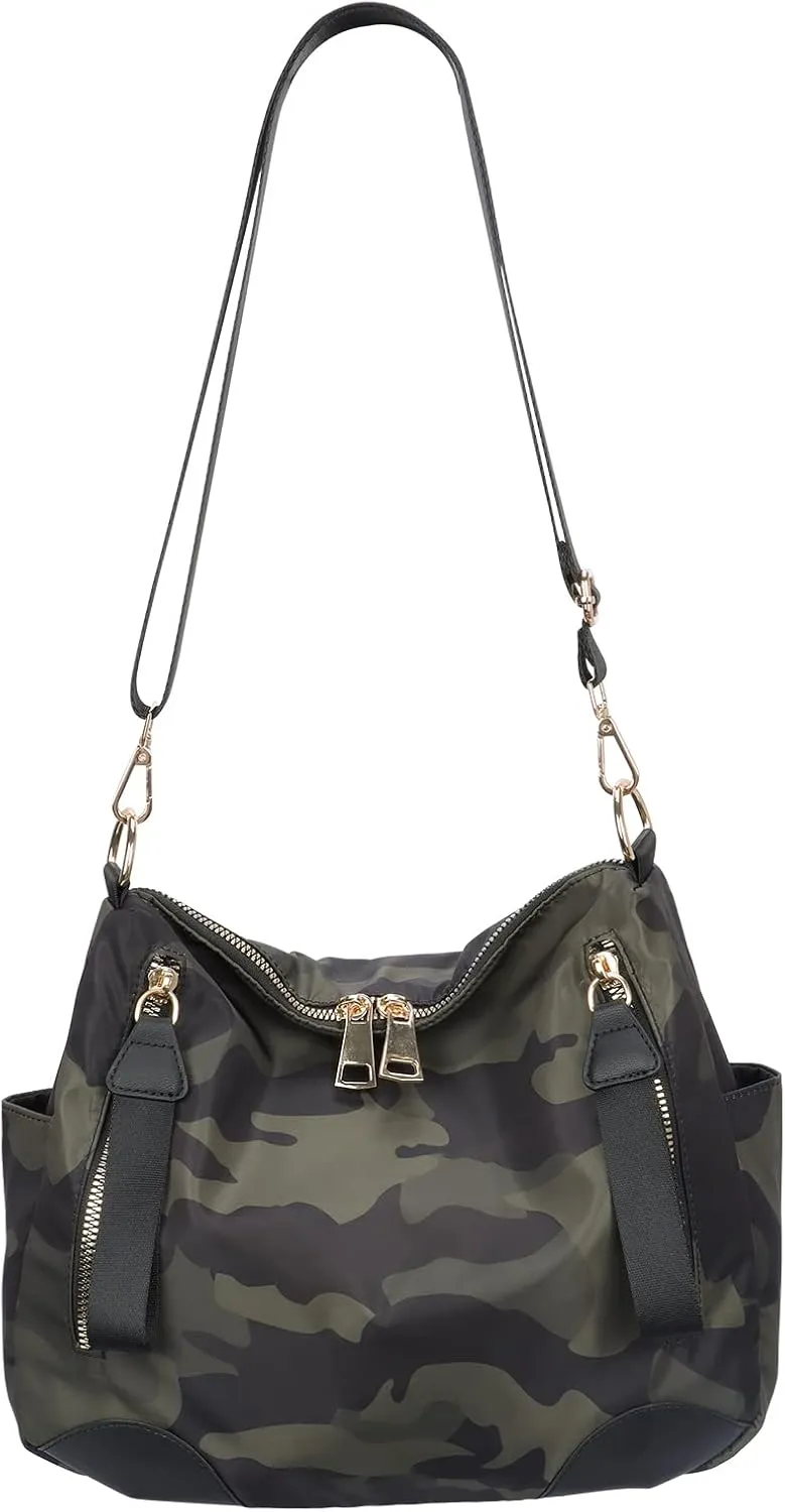 Women Nylon Crossbody Bag Hobo Tote Bag Large Capacity Anti-theft Lightweight Travel Shoulder Bag
