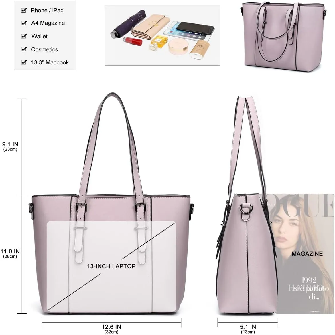 Women Purses and Handbags Tote Shoulder Bag Top Handle Satchel Bags for Ladies