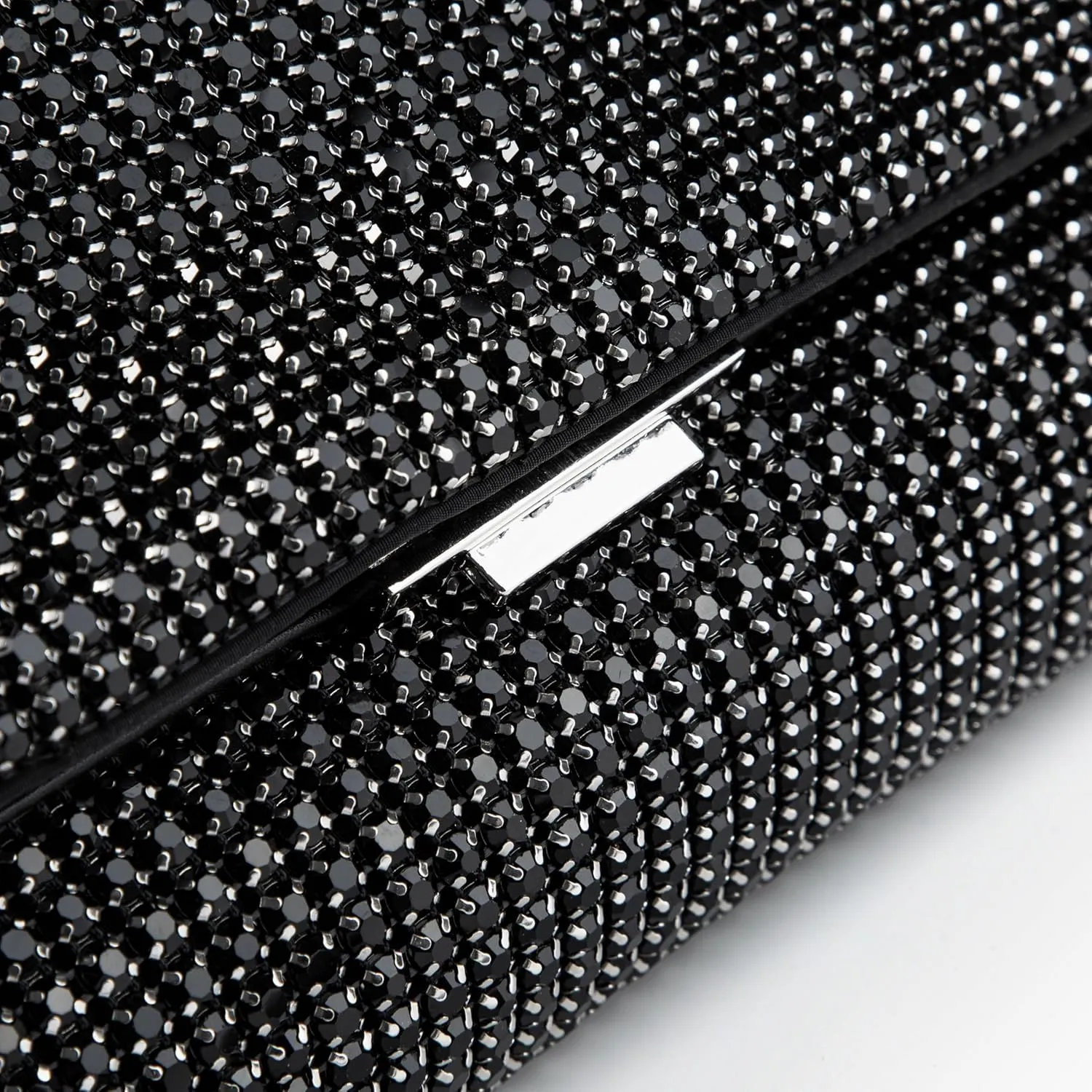 Women Rhinestone Evening Shoulder Bag WOC Crystal Clutch with Detachable Strap Sparkling Purse for Wedding Party