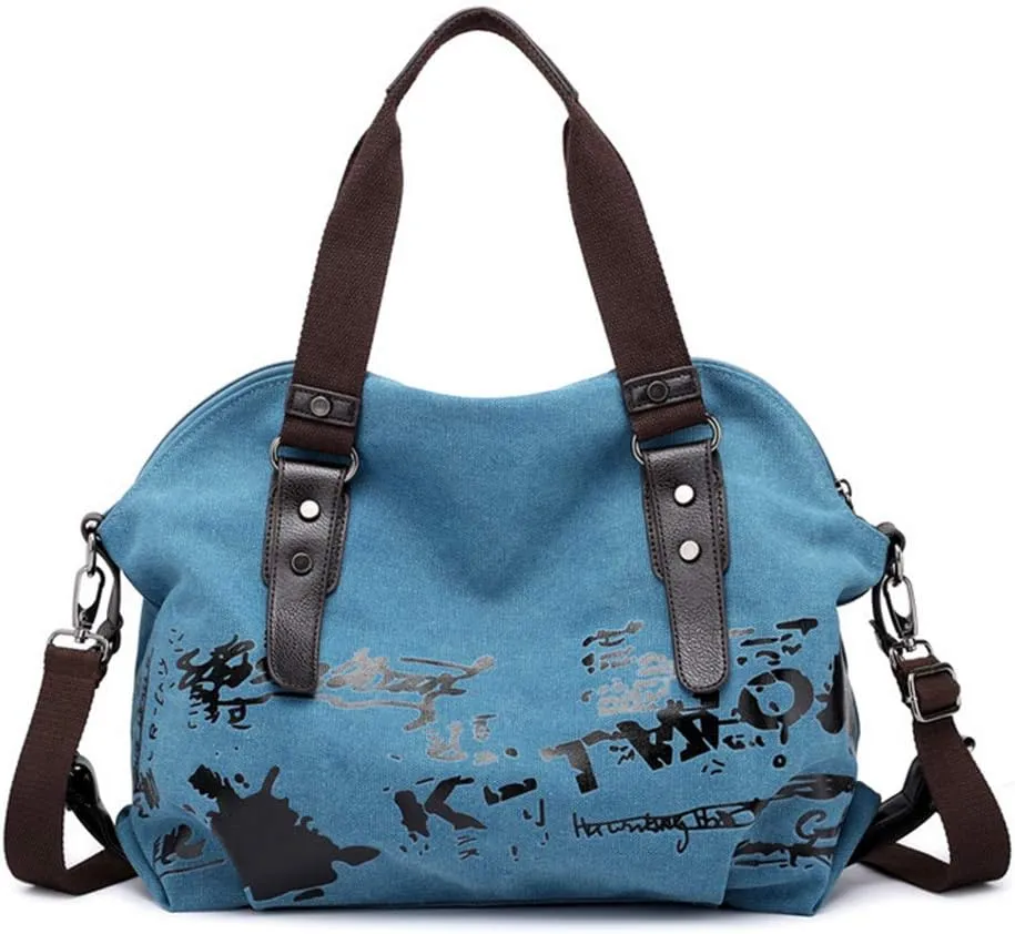 Women Shoulder bags Vintage Hobo Canvas Handbag Top Handle Tote Crossbody Purses