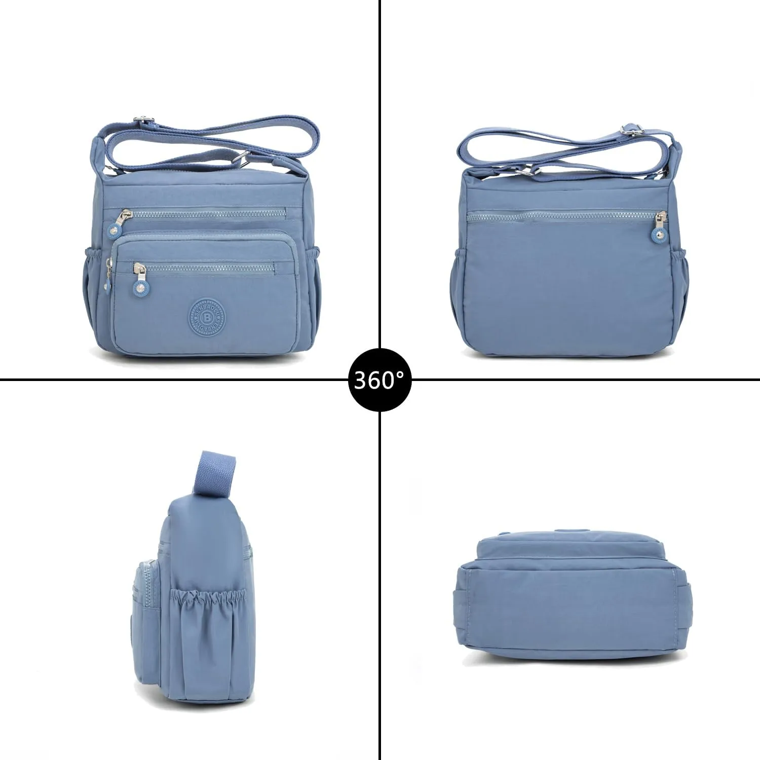 Women Shoulder Handbag Roomy Multiple Pockets Bag Ladies Crossbody Purse Tote Top Handle Satchel