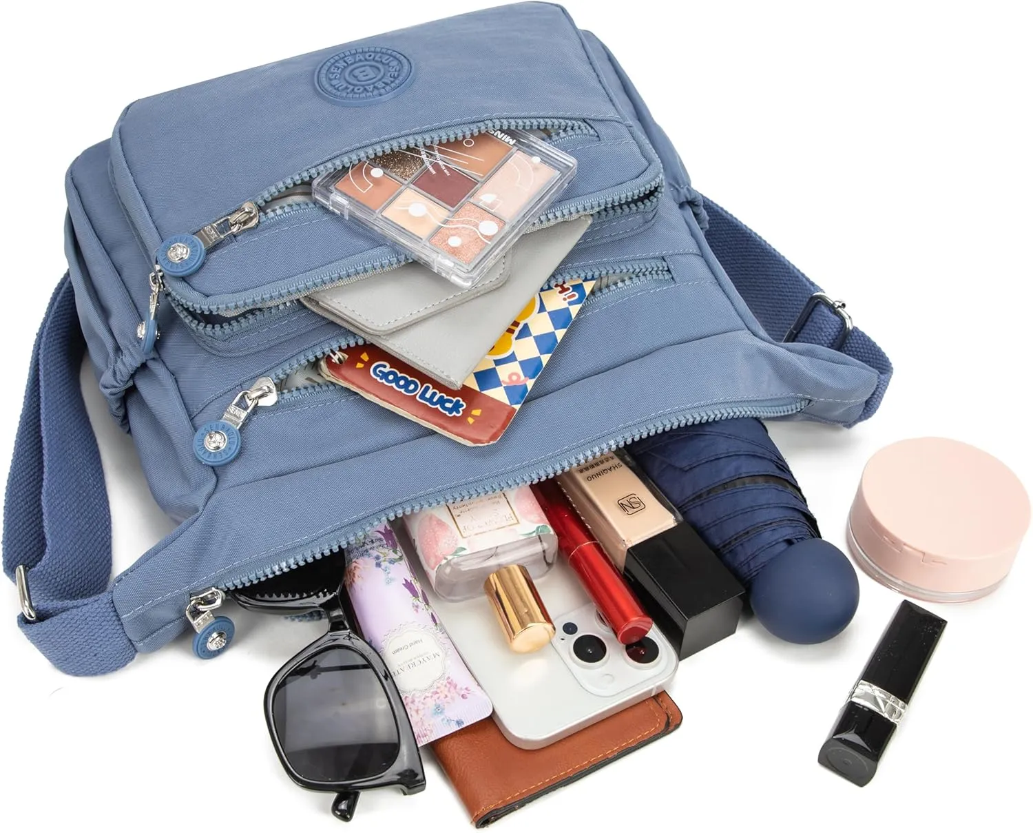 Women Shoulder Handbag Roomy Multiple Pockets Bag Ladies Crossbody Purse Tote Top Handle Satchel