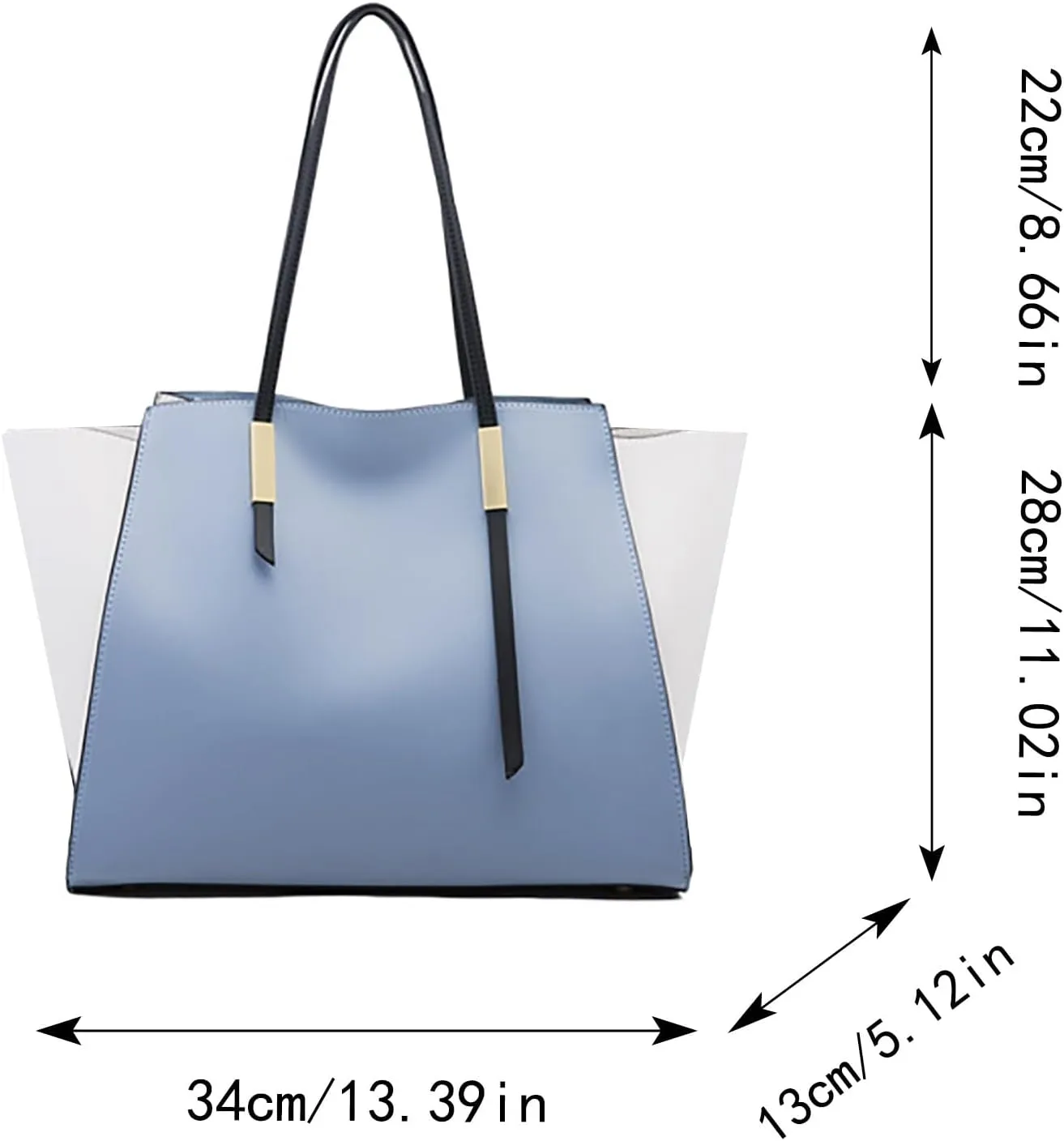 Women Shoulder Handbag Roomy Multiple Pockets Bag Ladies Shoulder Purse Fashion Tote Top Handle (White, One Size)