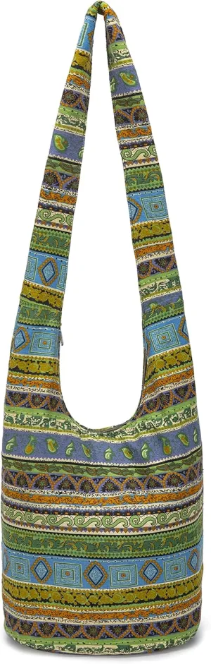Women Shoulder Handbags Fashion canvas Hippie Crossbody Bags Bohemian Animal Prints Hobo Bags