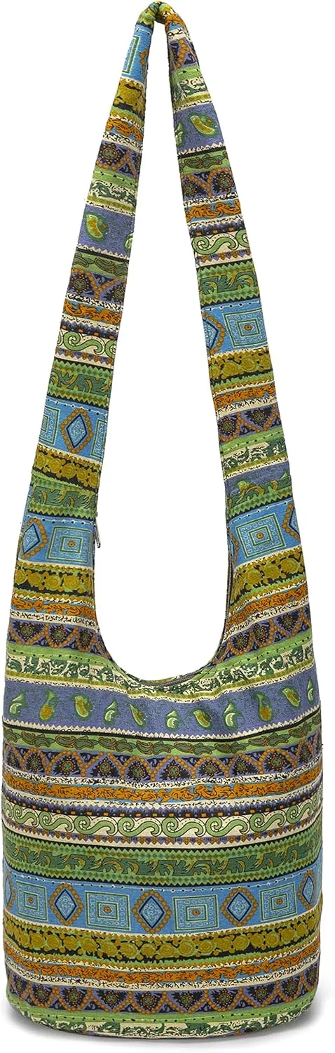 Women Shoulder Handbags Fashion canvas Hippie Crossbody Bags Bohemian Animal Prints Hobo Bags