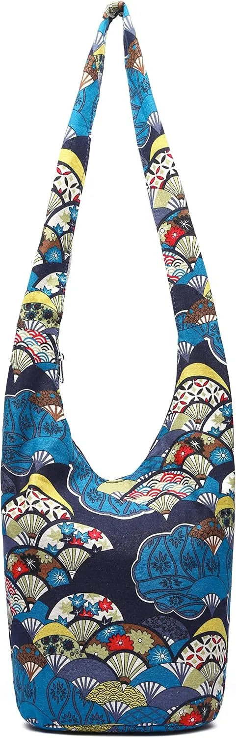 Women Shoulder Handbags Fashion canvas Hippie Crossbody Bags Bohemian Animal Prints Hobo Bags