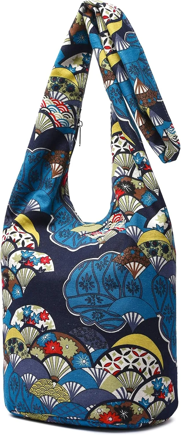 Women Shoulder Handbags Fashion canvas Hippie Crossbody Bags Bohemian Animal Prints Hobo Bags