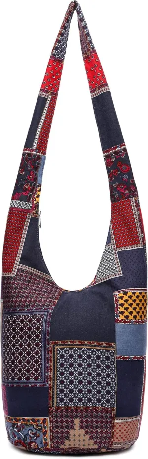 Women Shoulder Handbags Fashion canvas Hippie Crossbody Bags Bohemian Animal Prints Hobo Bags