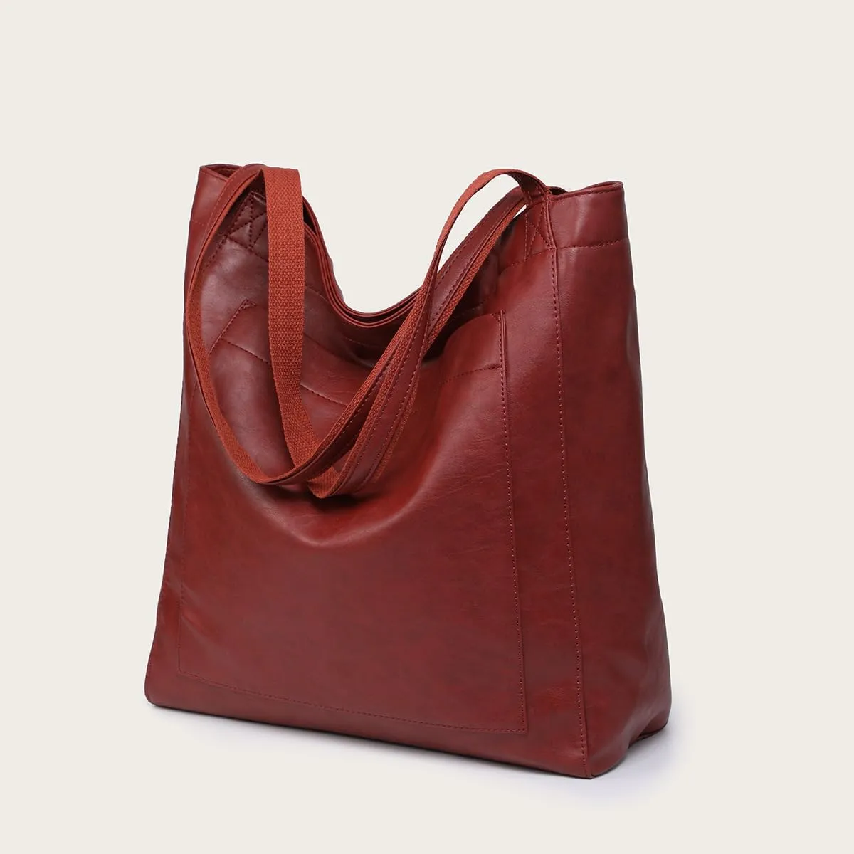 Women Slouchy Tote Large Capacity Shoulder Purses Retro PU Leather Handbag Tote Bags Travel Purse Shopper Weekender Bag