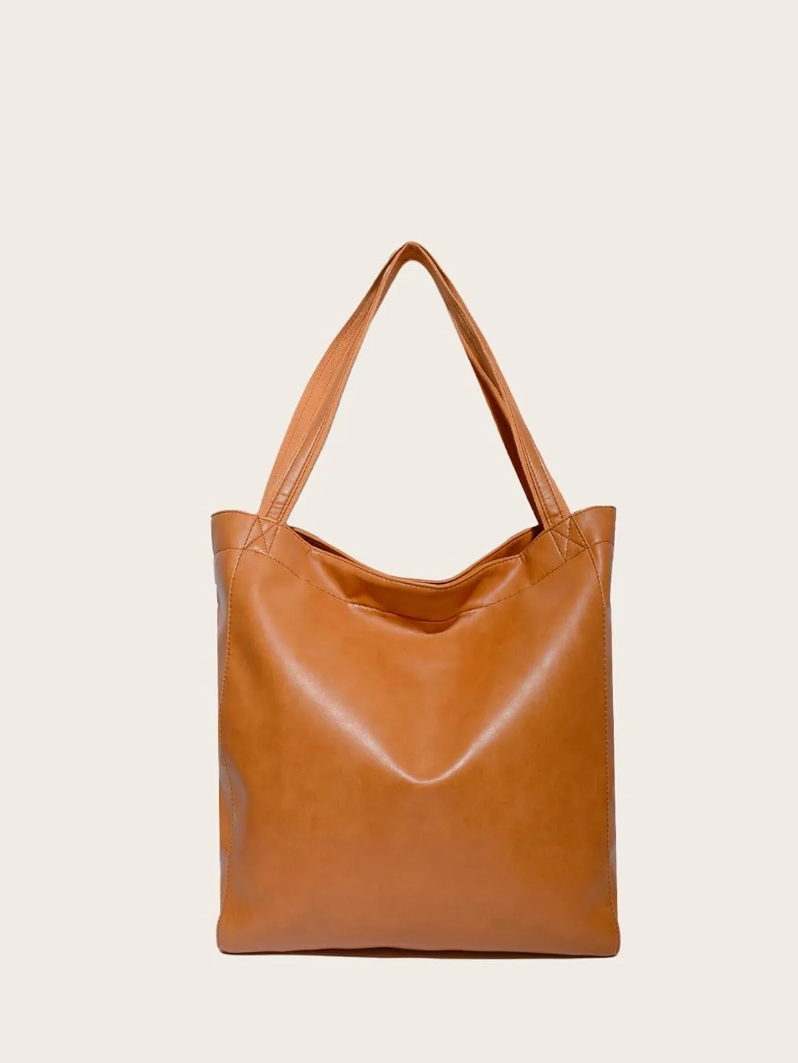 Women Slouchy Tote Large Capacity Shoulder Purses Retro PU Leather Handbag Tote Bags Travel Purse Shopper Weekender Bag