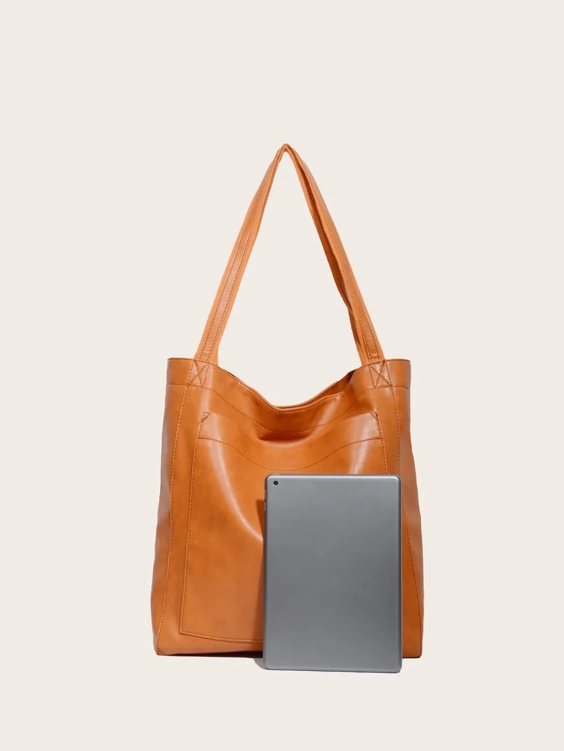 Women Slouchy Tote Large Capacity Shoulder Purses Retro PU Leather Handbag Tote Bags Travel Purse Shopper Weekender Bag