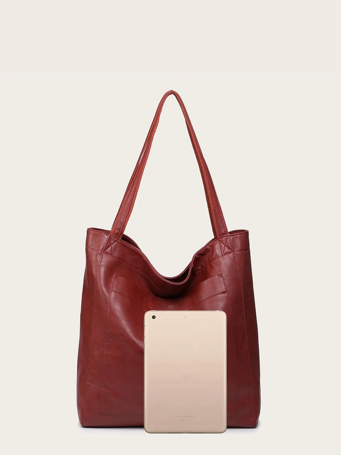 Women Slouchy Tote Large Capacity Shoulder Purses Retro PU Leather Handbag Tote Bags Travel Purse Shopper Weekender Bag