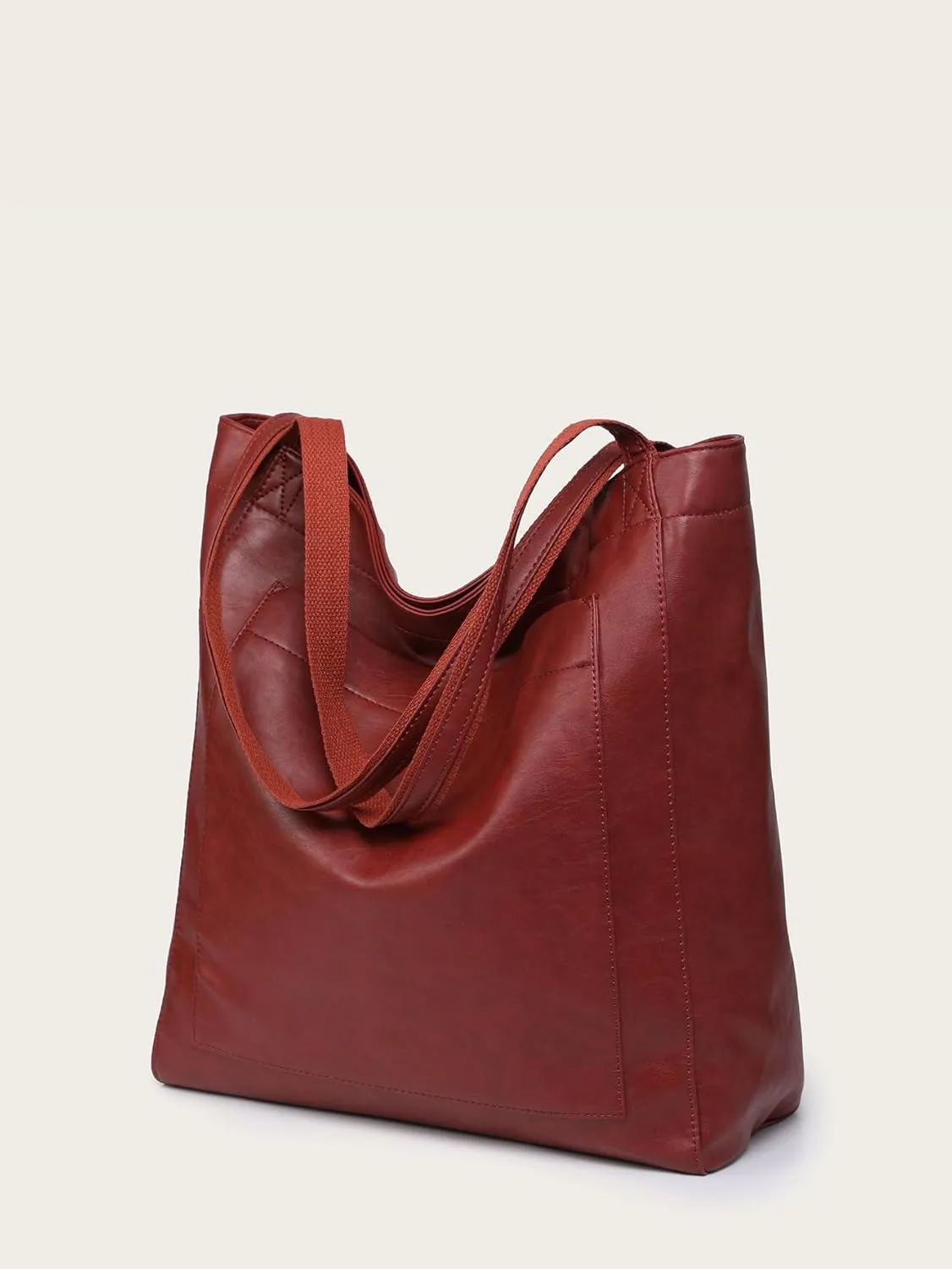Women Slouchy Tote Large Capacity Shoulder Purses Retro PU Leather Handbag Tote Bags Travel Purse Shopper Weekender Bag