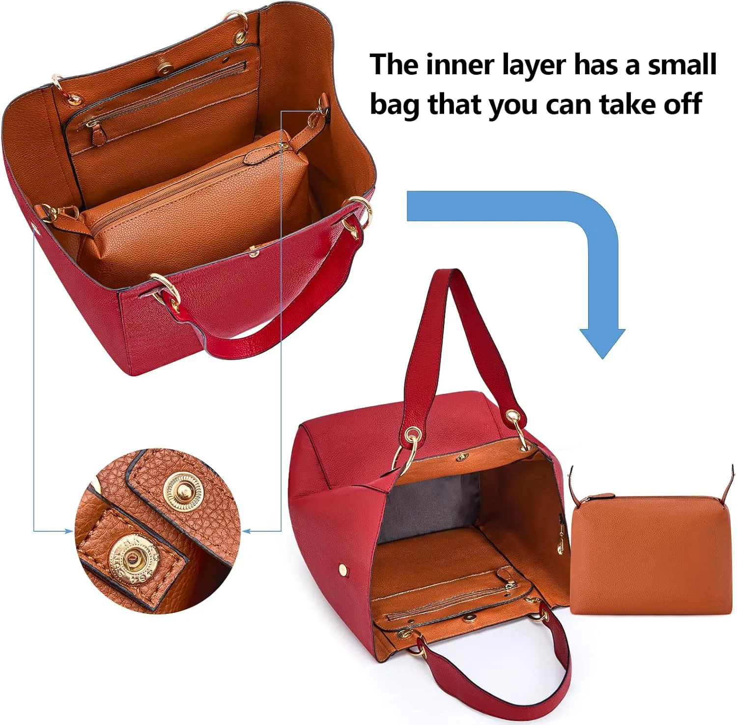 Women Tote Shoulder Bag Large Capacity Top Handle Satchel Handbag Designer Hobo Purse