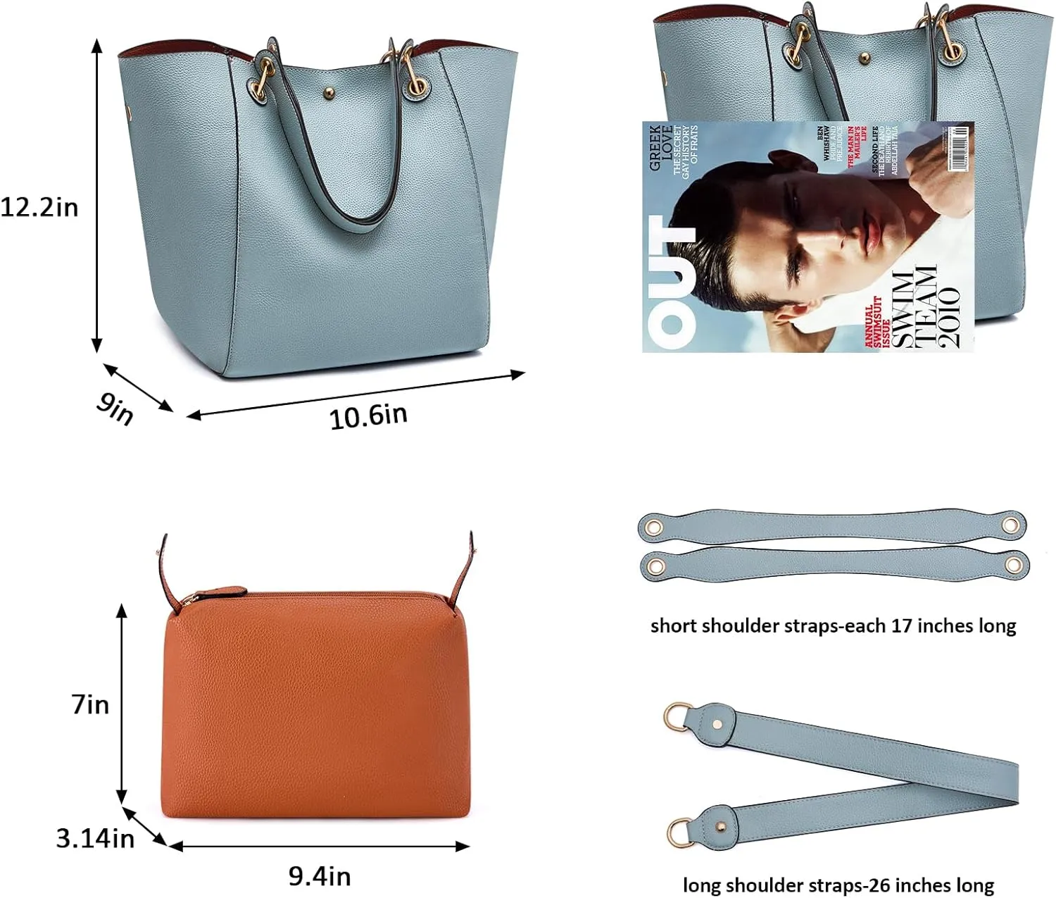 Women Tote Shoulder Bag Large Capacity Top Handle Satchel Handbag Designer Hobo Purse