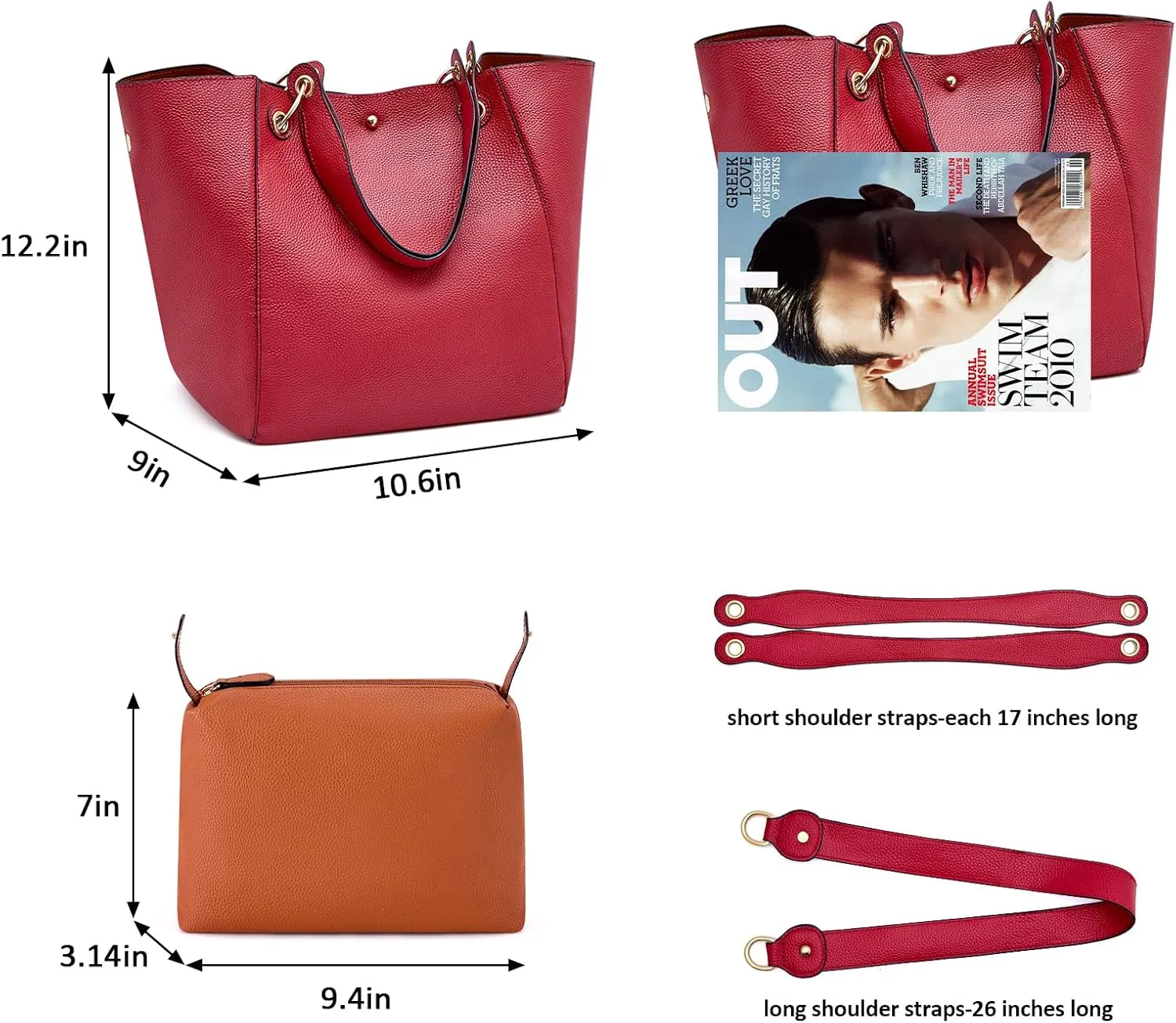 Women Tote Shoulder Bag Large Capacity Top Handle Satchel Handbag Designer Hobo Purse