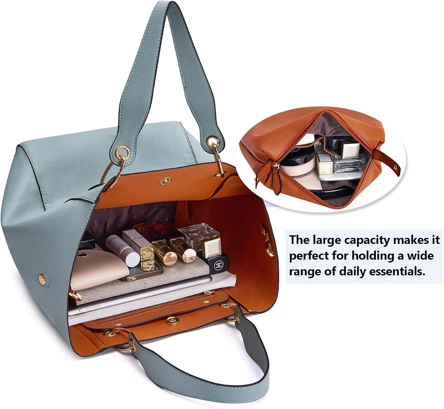Women Tote Shoulder Bag Large Capacity Top Handle Satchel Handbag Designer Hobo Purse