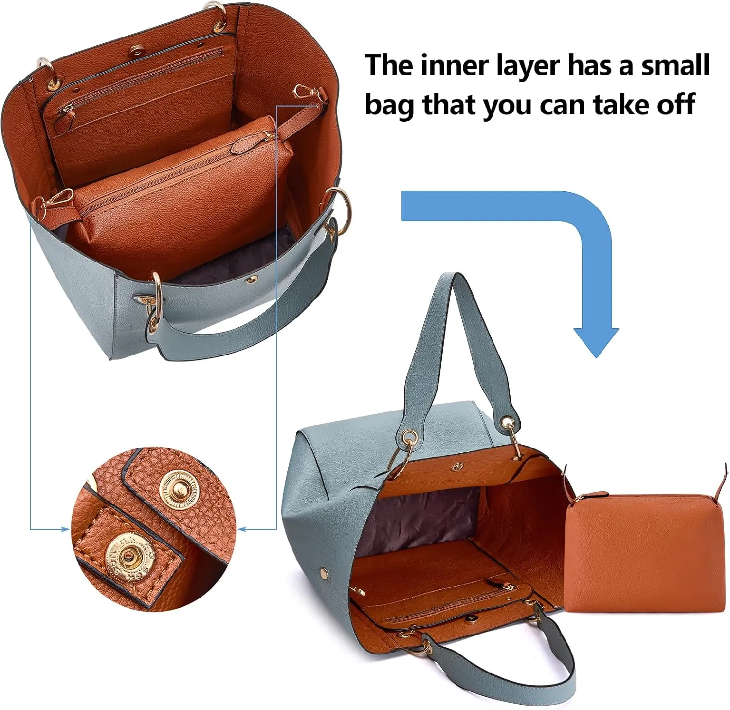 Women Tote Shoulder Bag Large Capacity Top Handle Satchel Handbag Designer Hobo Purse